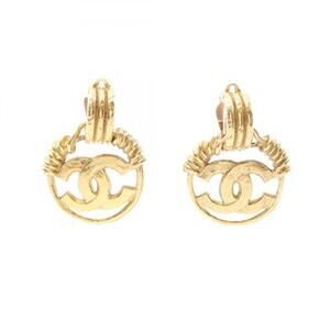 CHANEL Gold Logo Earrings